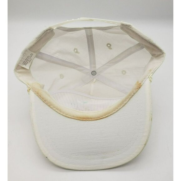 Vtg White Hawaii Embroidered Baseball Cap, Snapback Adjustable, Rope Braid Trim - Picture 6 of 10